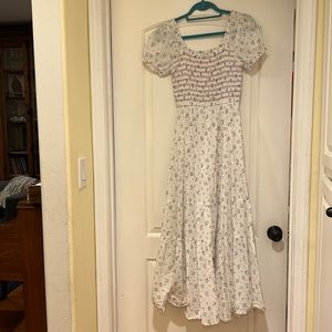 White Floral Maxi Dress